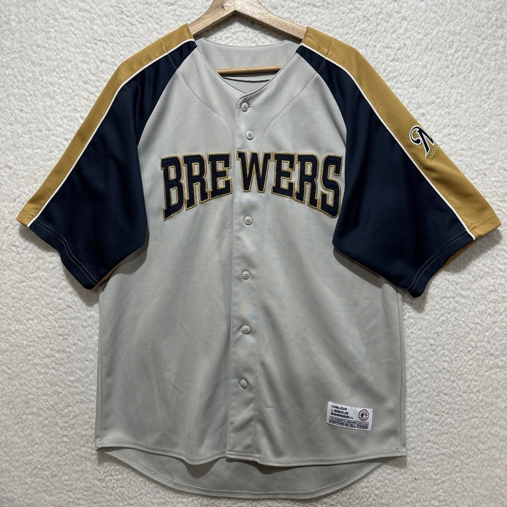 Genuine Merchandise Dynasty Milwaukee‎ Brewers Men's Jersey Shirt MLB Multicolor